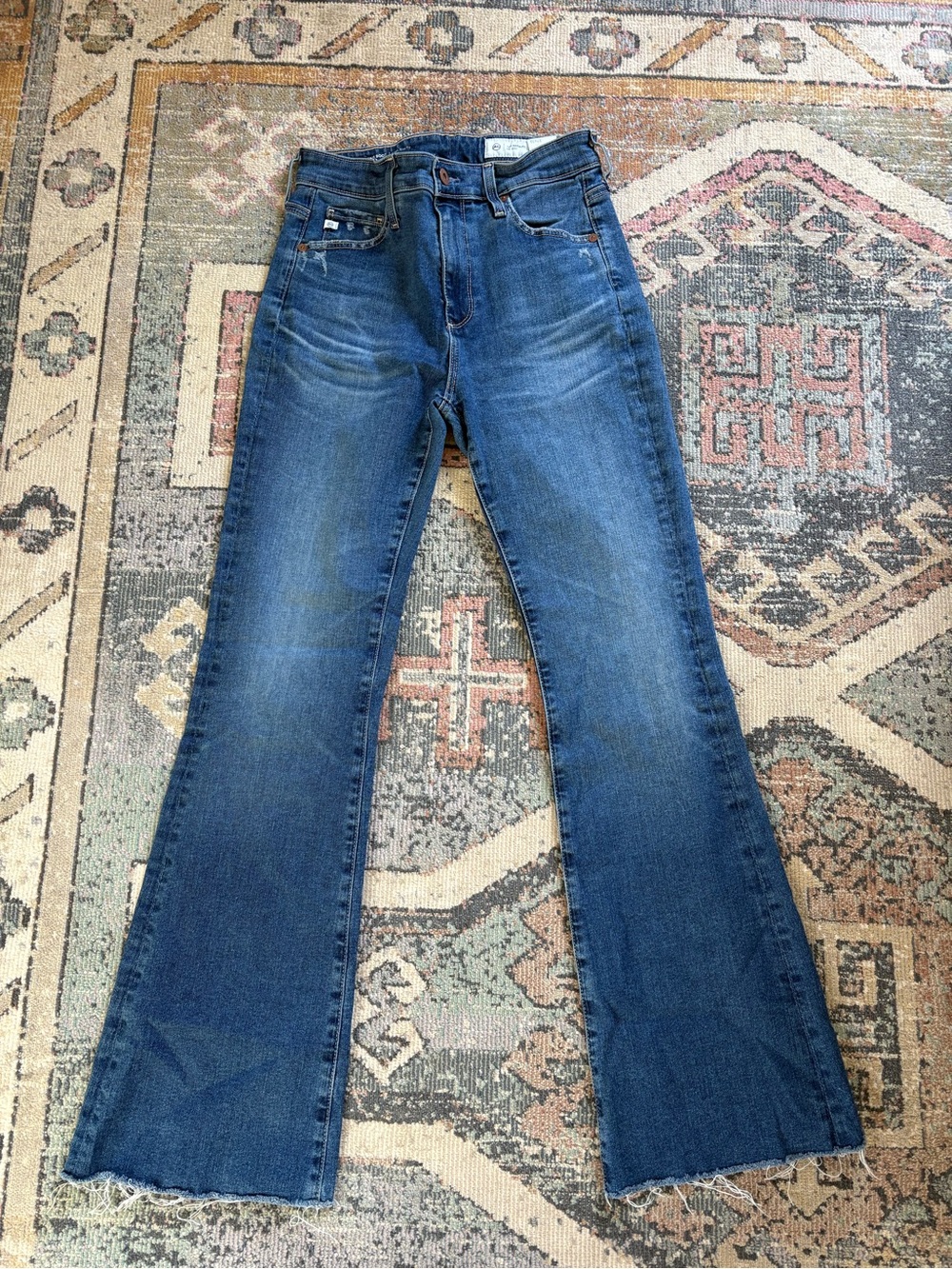 AG Adriano Goldschmied Farrah Raw Hem Flare Jeans